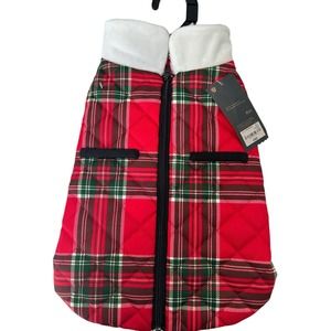 Paw & Tail Red Plaid Dog Vest - Size S Pet Apparel Adorable Warm and Cozy